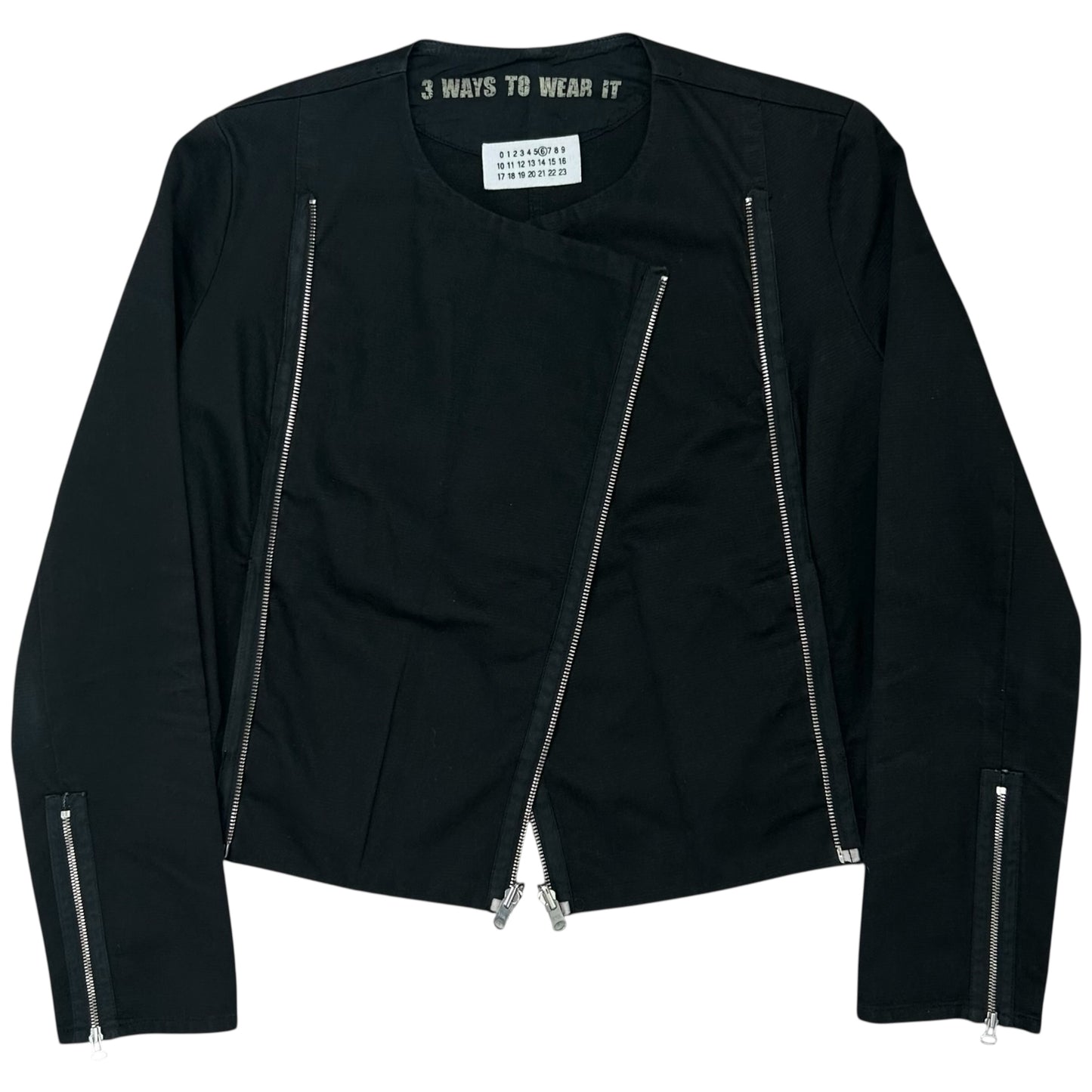 Maison Martin Margiela Collarless Multi Zip Jacket - SS03