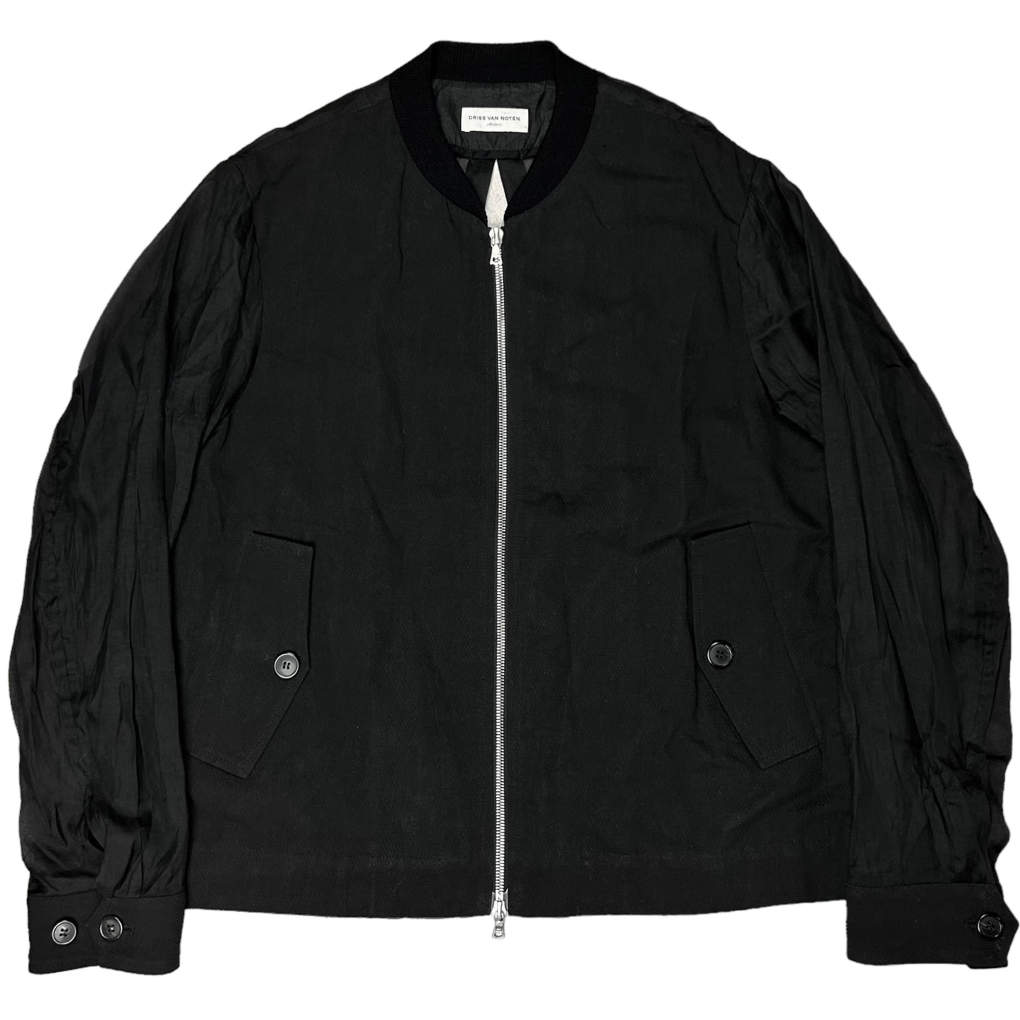 Dries Van Noten Hybrid Sheer Laced Bomber Jacket