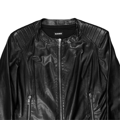 Dirk Bikkembergs Shoulder Qulted Moto Leather Jacket - AW09