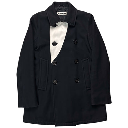 Jil Sander Contrast Collar Cashmere Coat - 90s