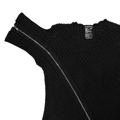 Ann Demeulemeester Asymmetric Zip Knit Top - AW12