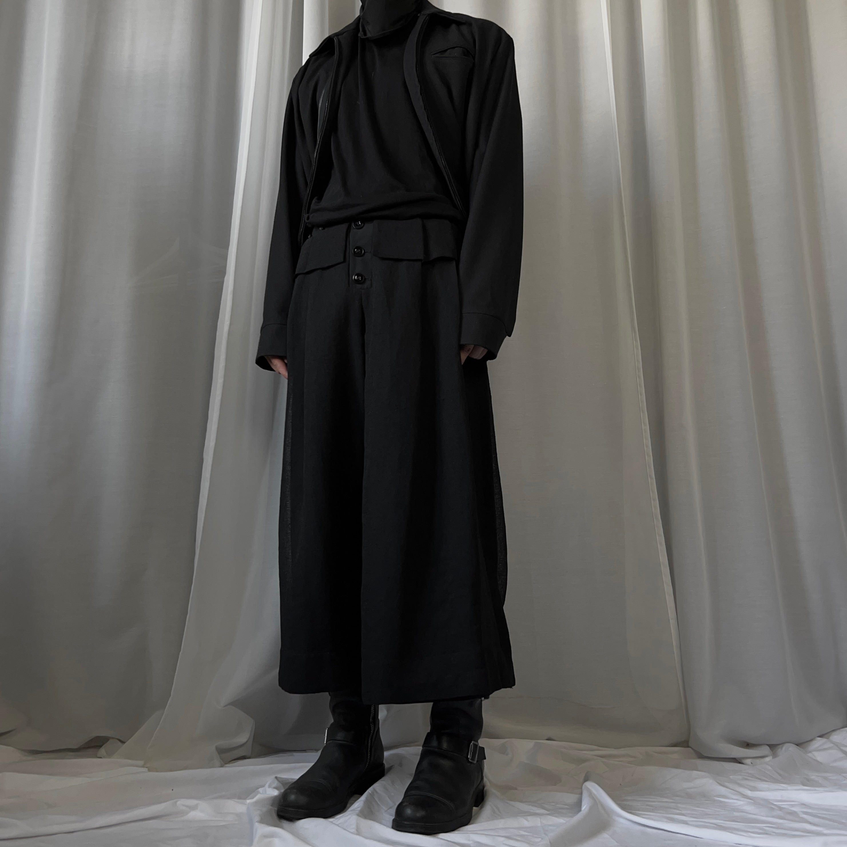 スカート JIL SANDER BLACK VISCOSE SKIRT Jil Sander high-waist Crinkled Midi Skirt | Black | FARFETCH