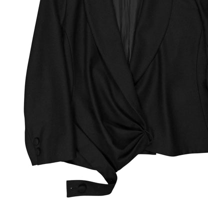 Balenciaga Asymmetric Belted Wool Jacket