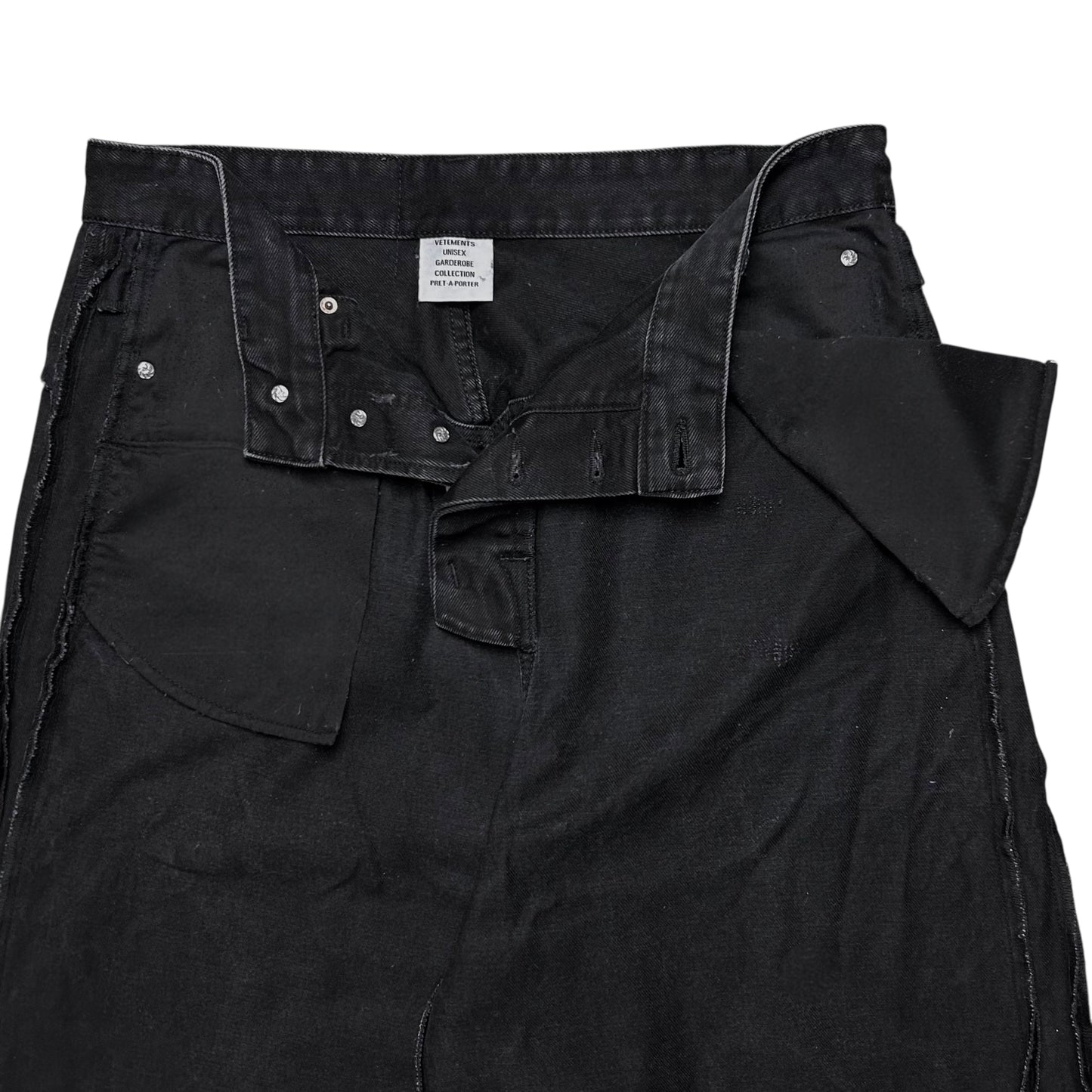 Vetements Wide Reversible Inside Out Jeans - SS23