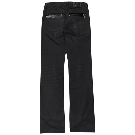 Dirk Bikkembergs Waxed Tape Zip Jeans - AW08