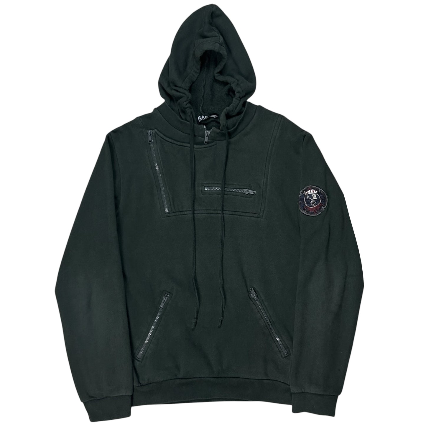 RAF by Raf Simons Multi Zip Crest Hoodie - 2010s