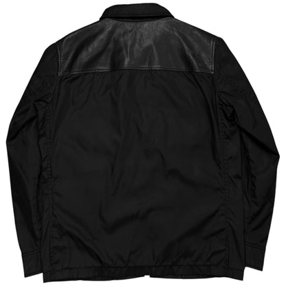 Prada Leather Panelled Zip Work Jacket - AW08