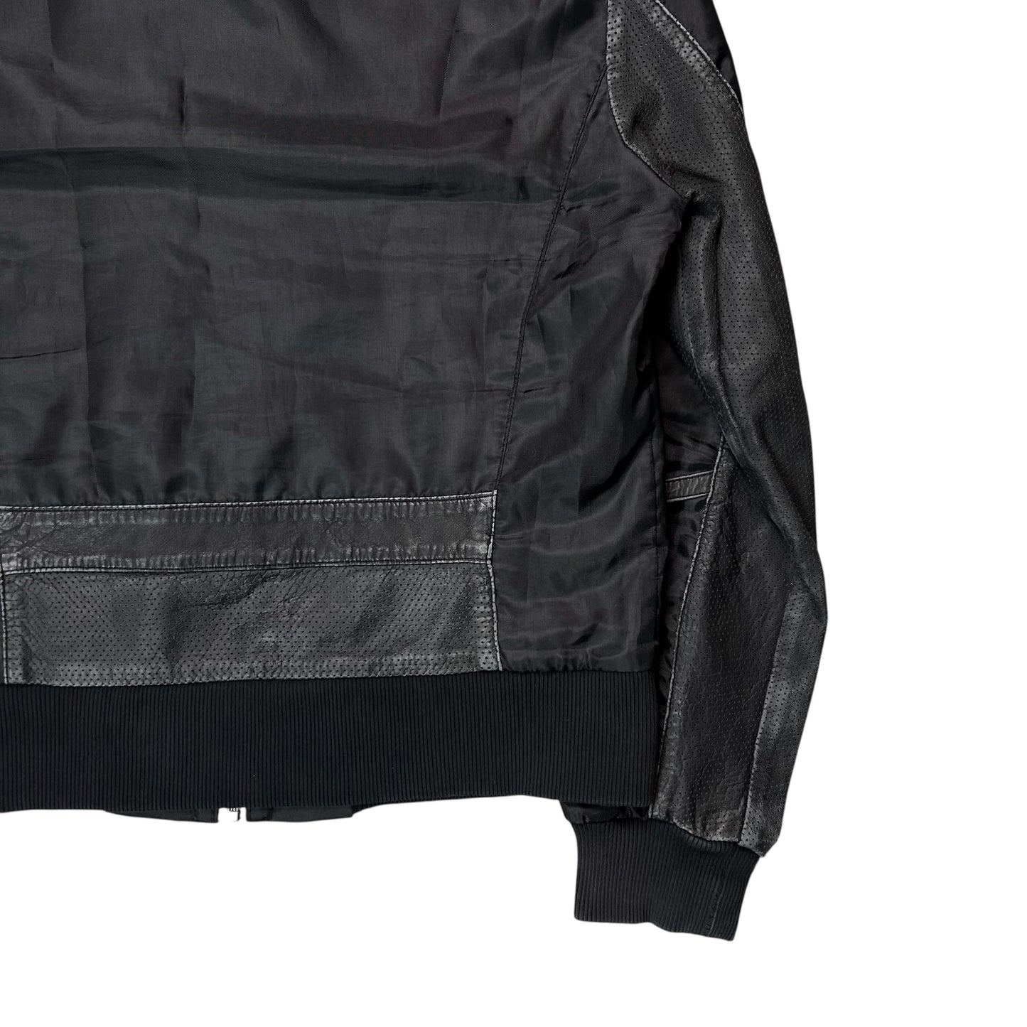 Dirk Bikkembergs Leather Applicated Utility Work Jacket