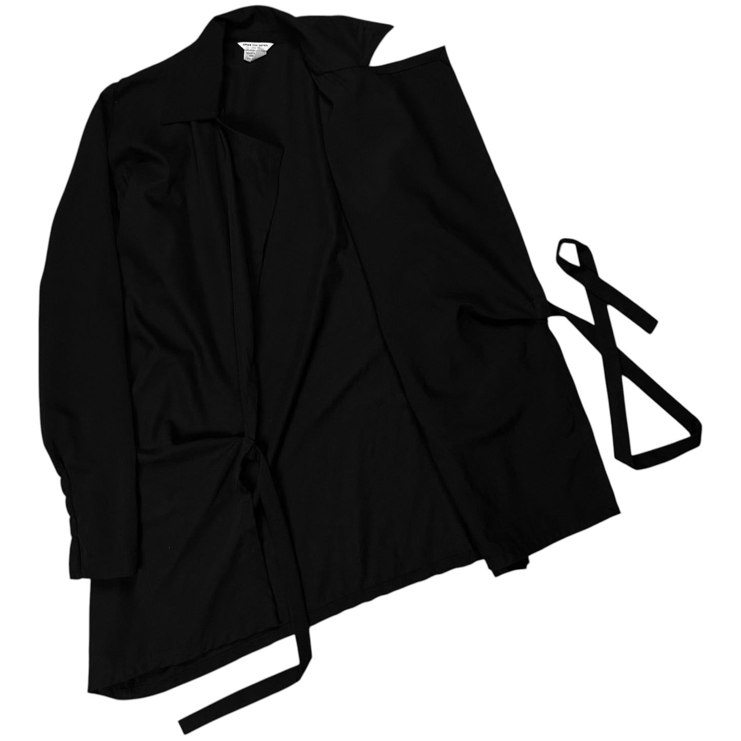 Dries Van Noten Asymmetric Wrap Strap Drape Shirt