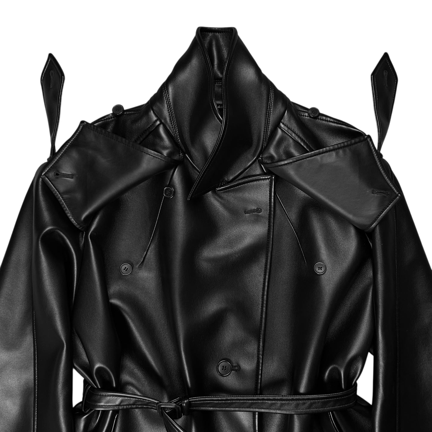 Maison Margiela Belted Vegan Leather Blazer - AW19