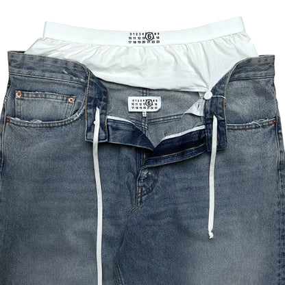 MM6 Maison Margiela Wide Boxershort Waist Jeans - AW23