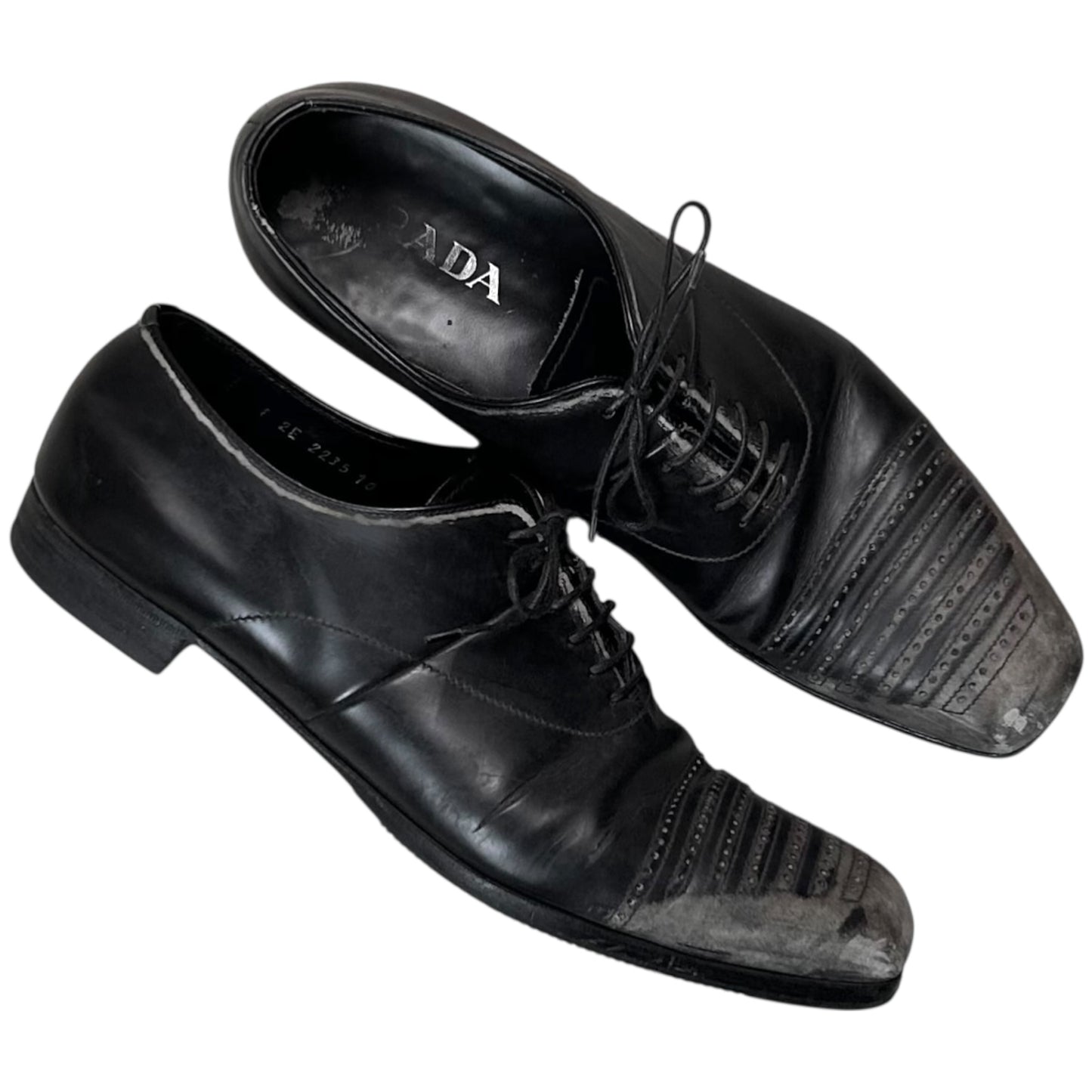 Prada Distressed Toe Derbies - AW07