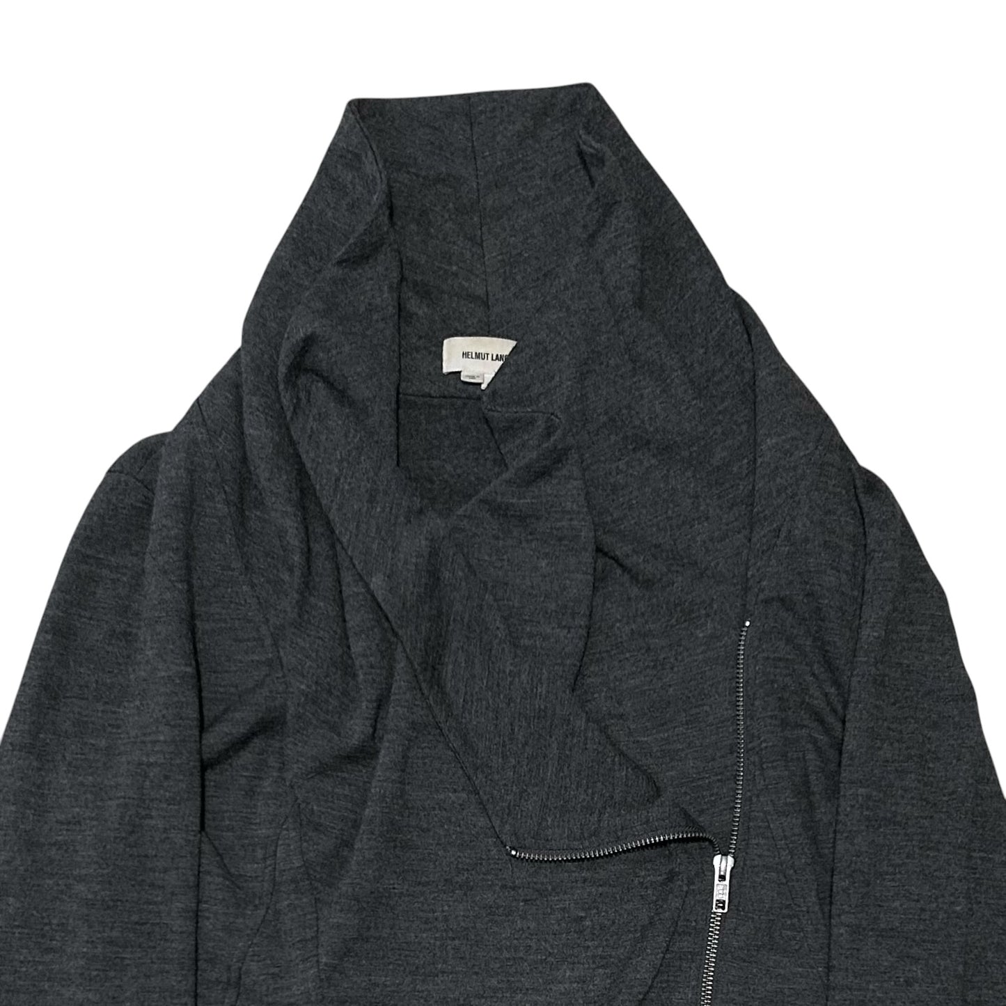 Helmut Lang Asymmetric Zip Drape Cardigan - AW07