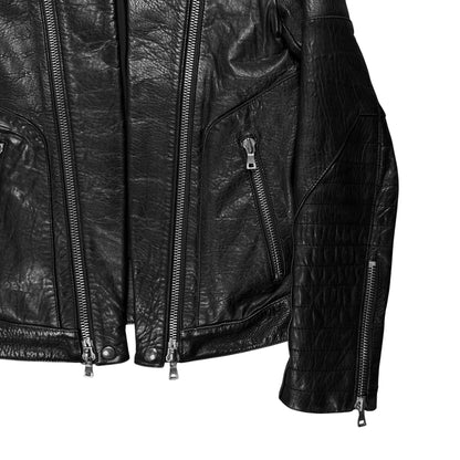 Balmain by Decarnin Dual Zip Moto Leather Jacket - AW11