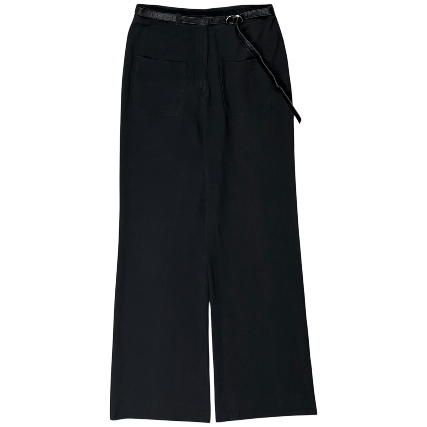 Dries Van Noten Leather Belted Trousers