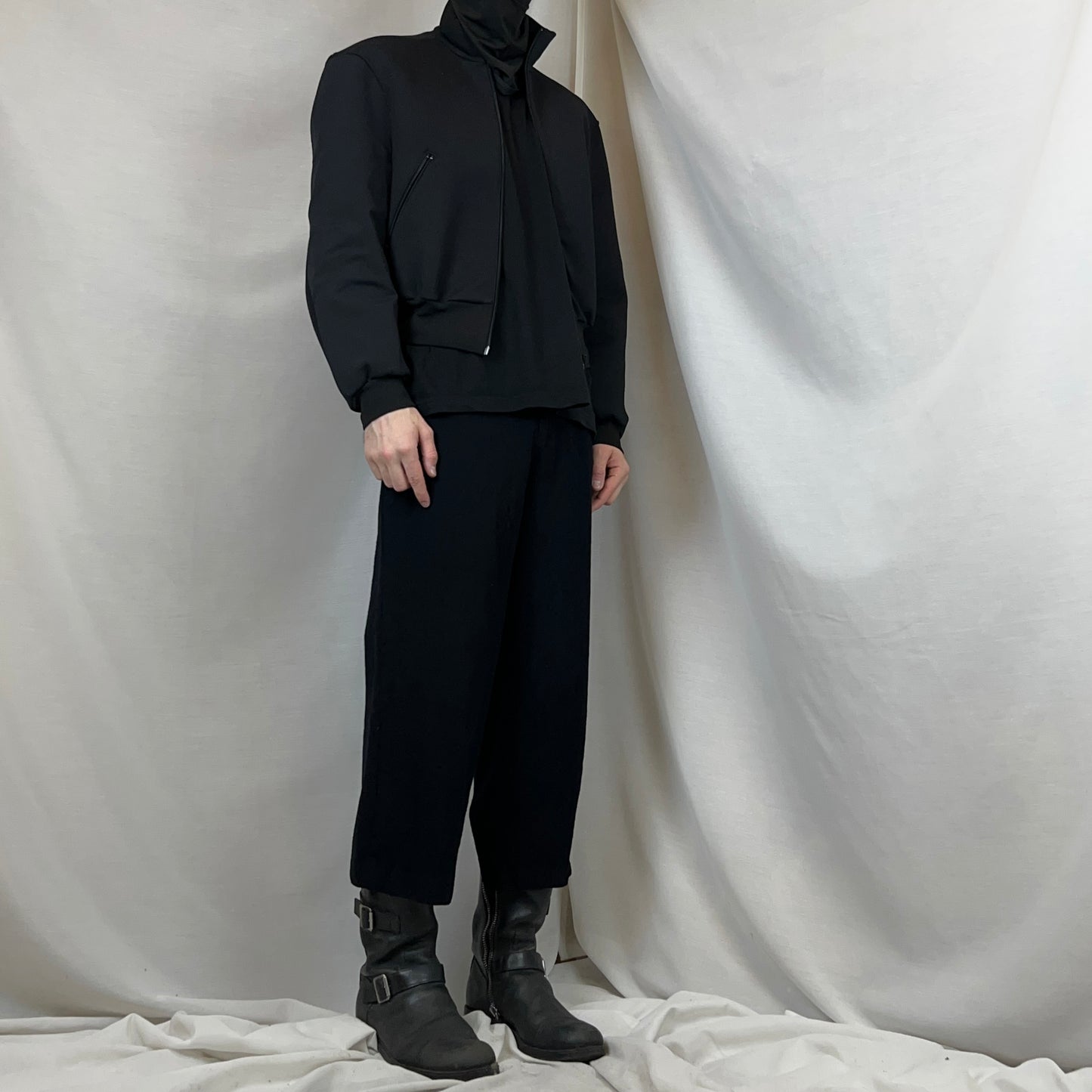 Comme des Garcons Tricot Cropped Waist Tab Wool Trousers