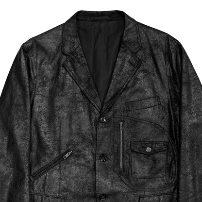 Comme des Garçons Homme Blister Coated Utility Zip Blazer - AW05