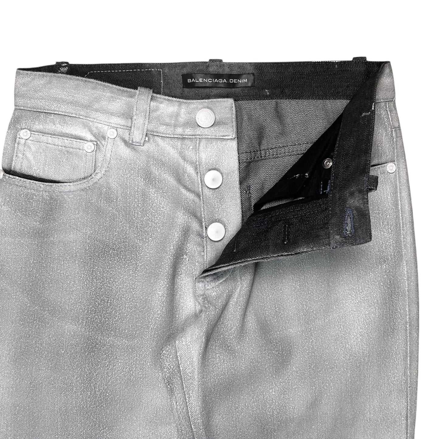 Balenciaga Waxed Paint Jeans - SS08