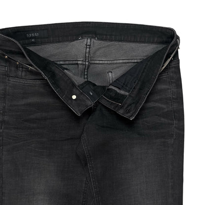 Gucci by Frida Giannini Flared Stud Leather Stap Jeans - AW13
