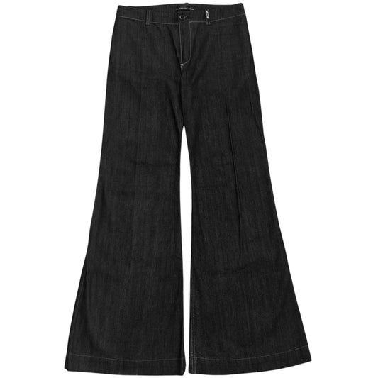 Balenciaga Flared Embellishment Raw Denim Pants - AW08