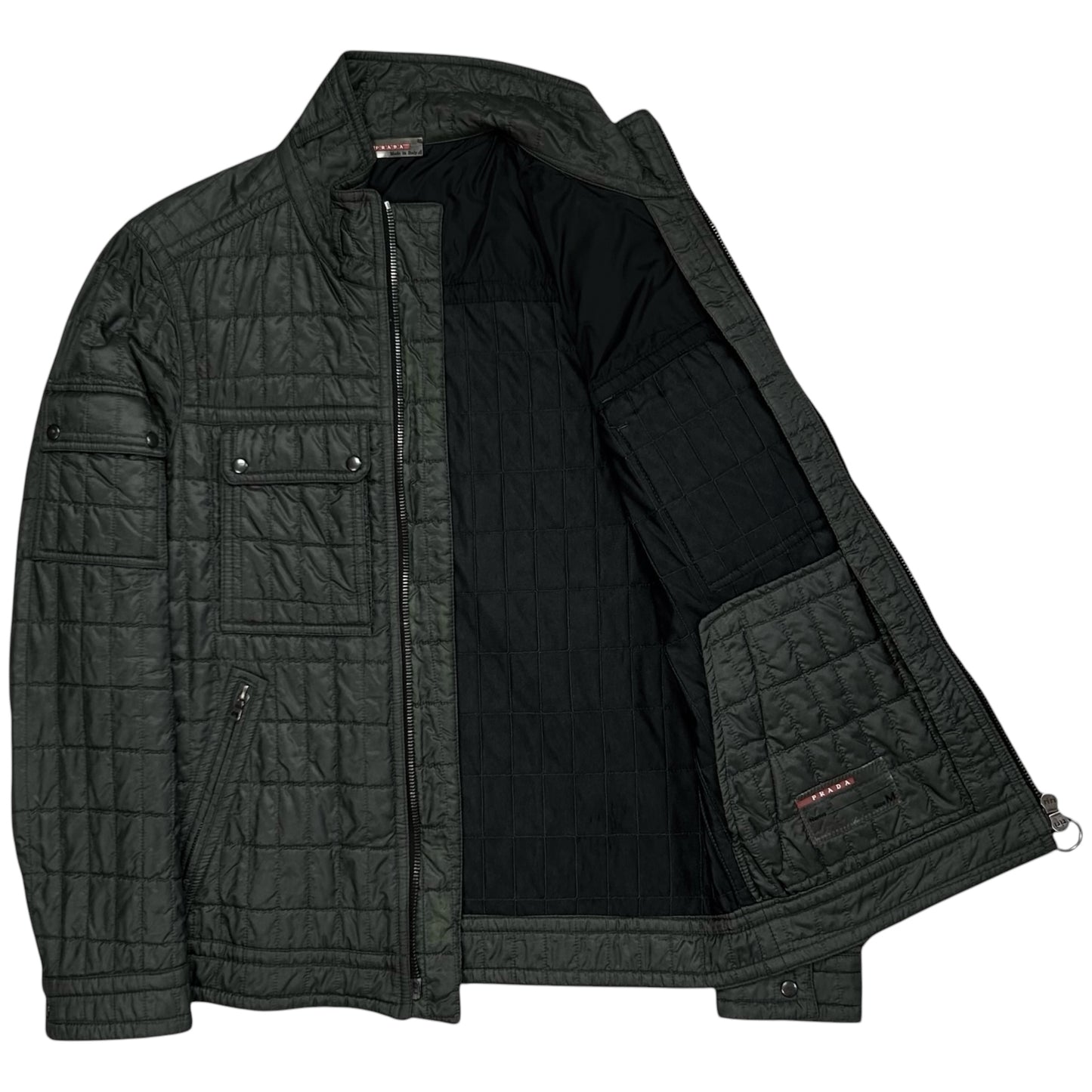 Prada Quilted Cargo Bomber Jacket