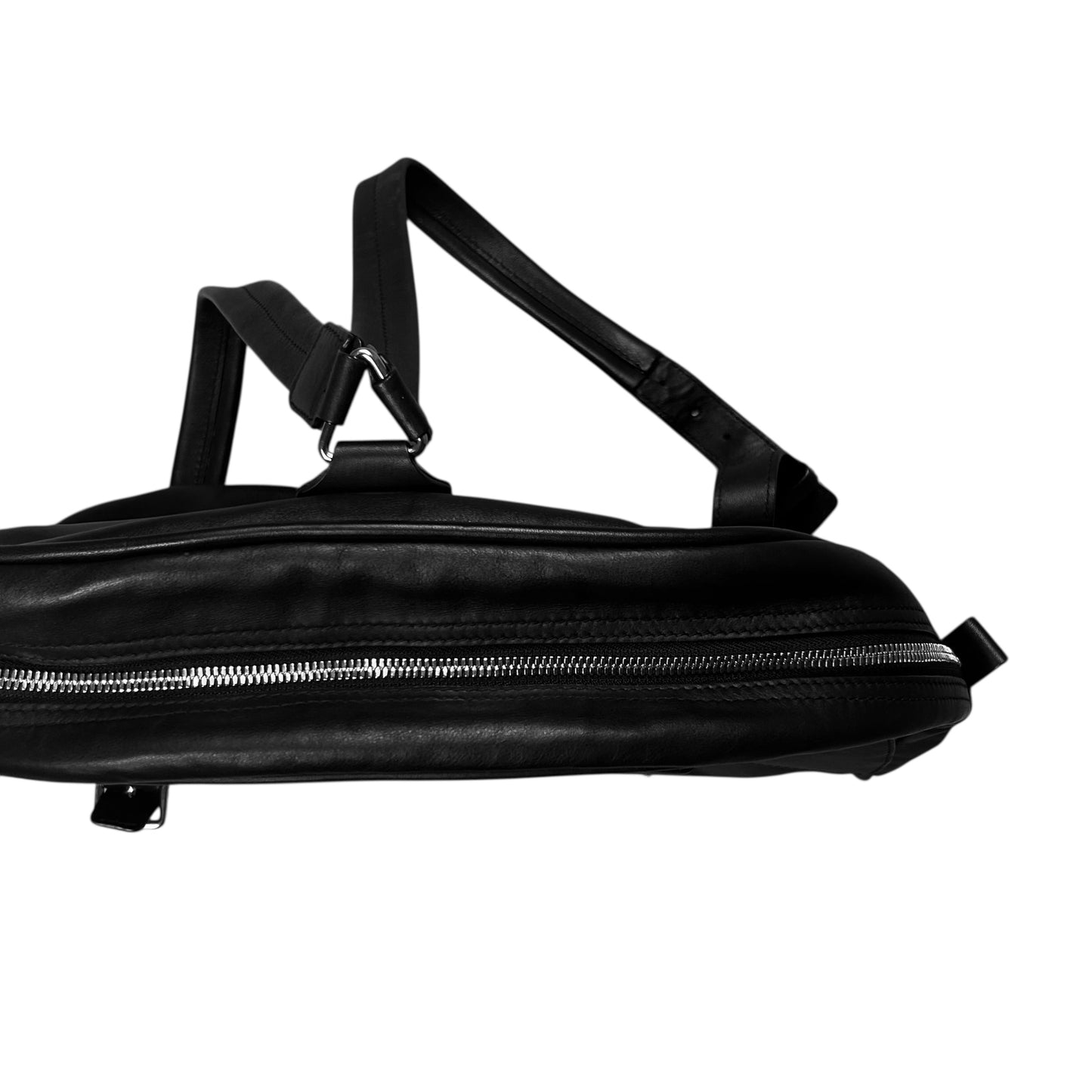 Jil Sander Dual Belted Circular Leather Backpack