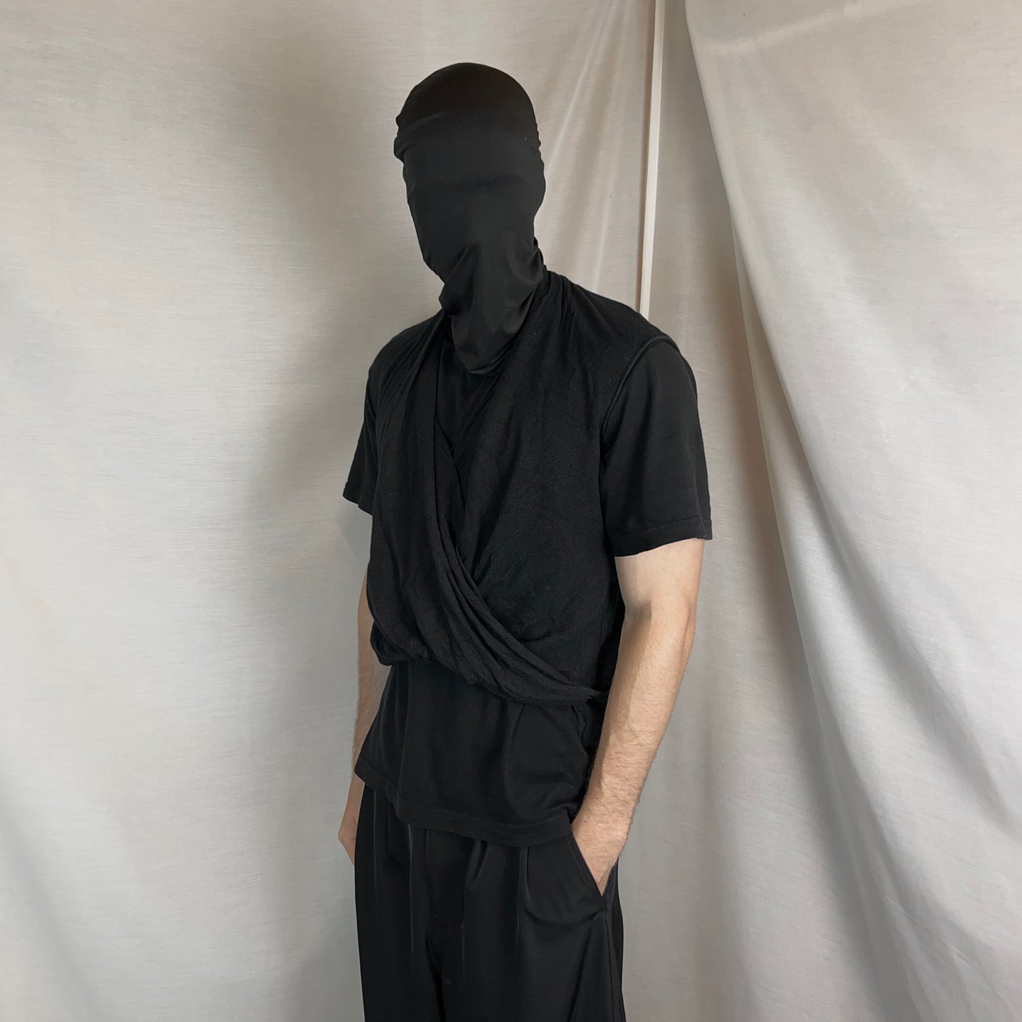 Helmut Lang Asymmetric Drape Kimono Vest - SS09