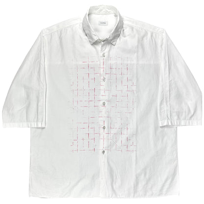 Jil Sander Blurry Grid Print Bowling Shirt - SS07