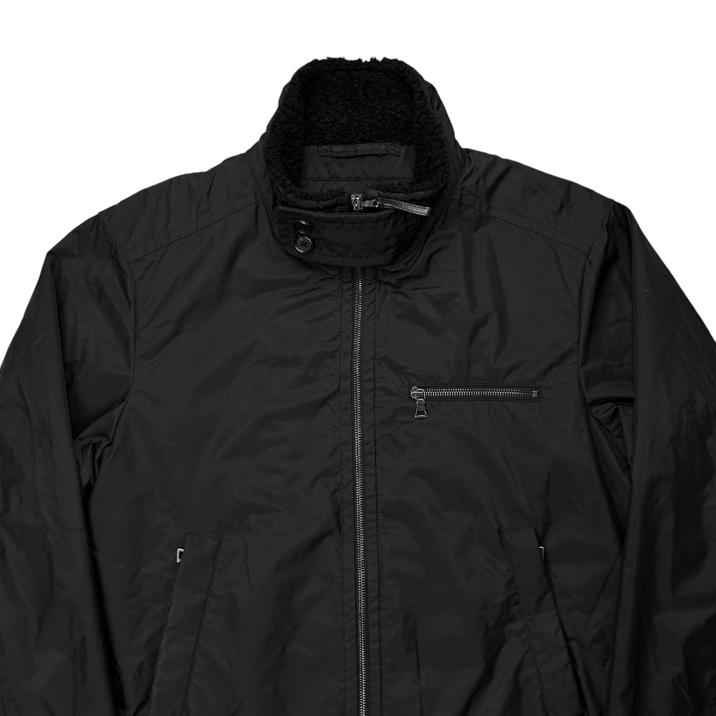 Prada Shearling Collar Flight Bomber Jacket - AW07