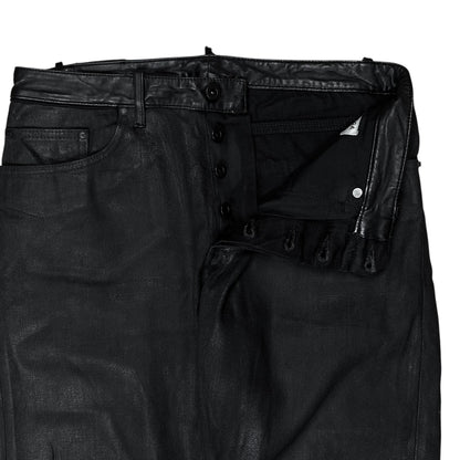 Balenciaga Waxed Leather Waist Jeans - AW15
