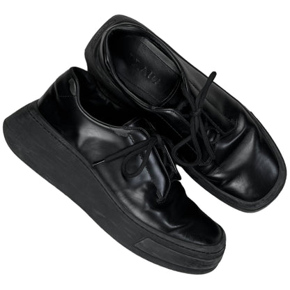 Prada Brushed Leather Plattform Derbies - AW20