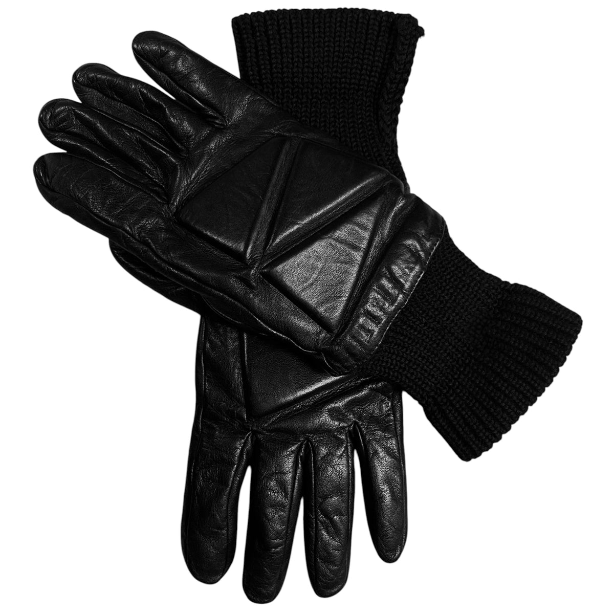 Bottega Veneta Triangle Moto Leather Gloves - AW19