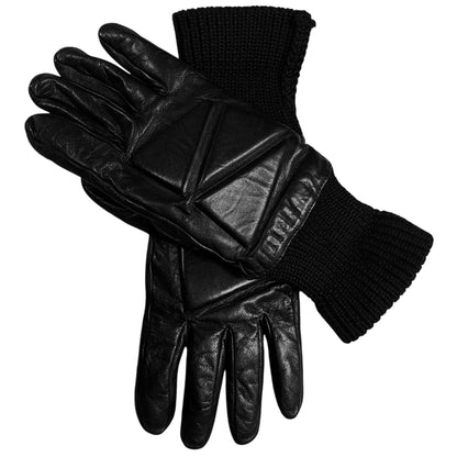 Bottega Veneta Triangle Moto Leather Gloves - AW19