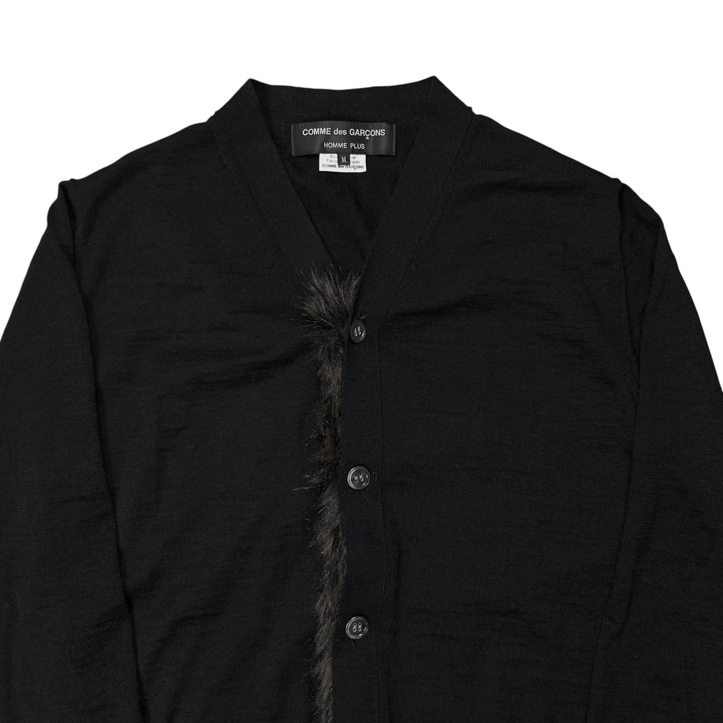 Comme des Garcons Homme Plus Faux Fur Placket Cardigan - AW10