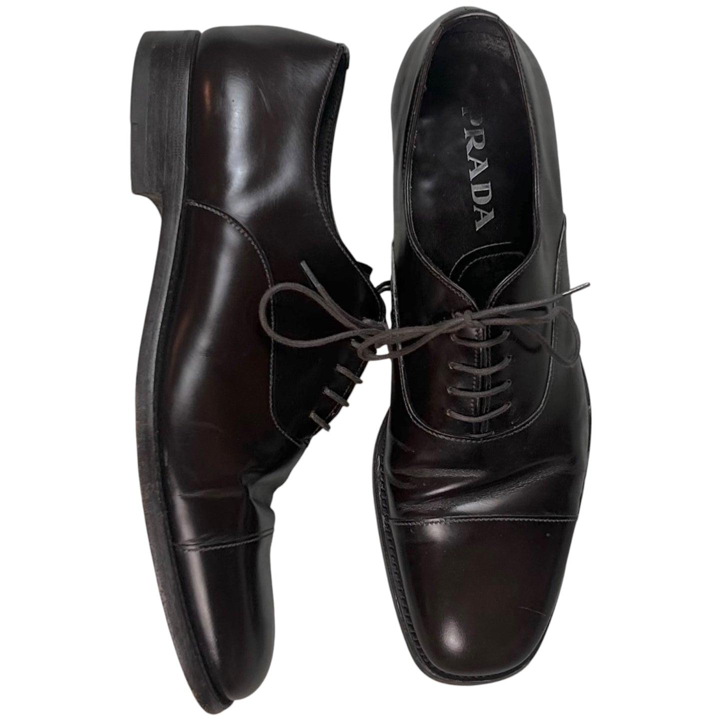 Prada Square Toe Derbies