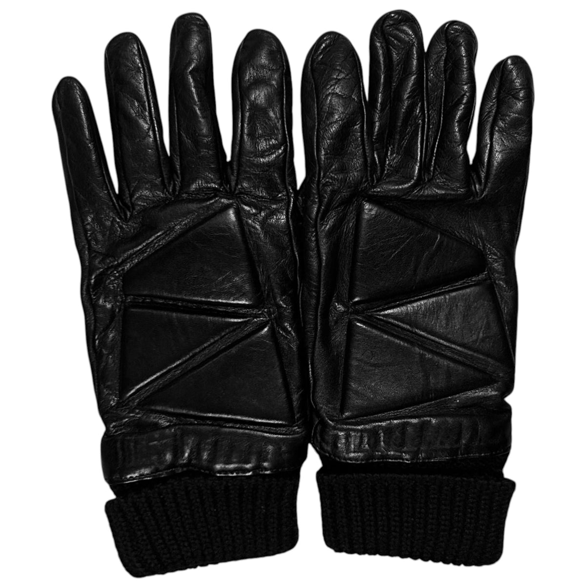 Bottega Veneta Triangle Moto Leather Gloves - AW19