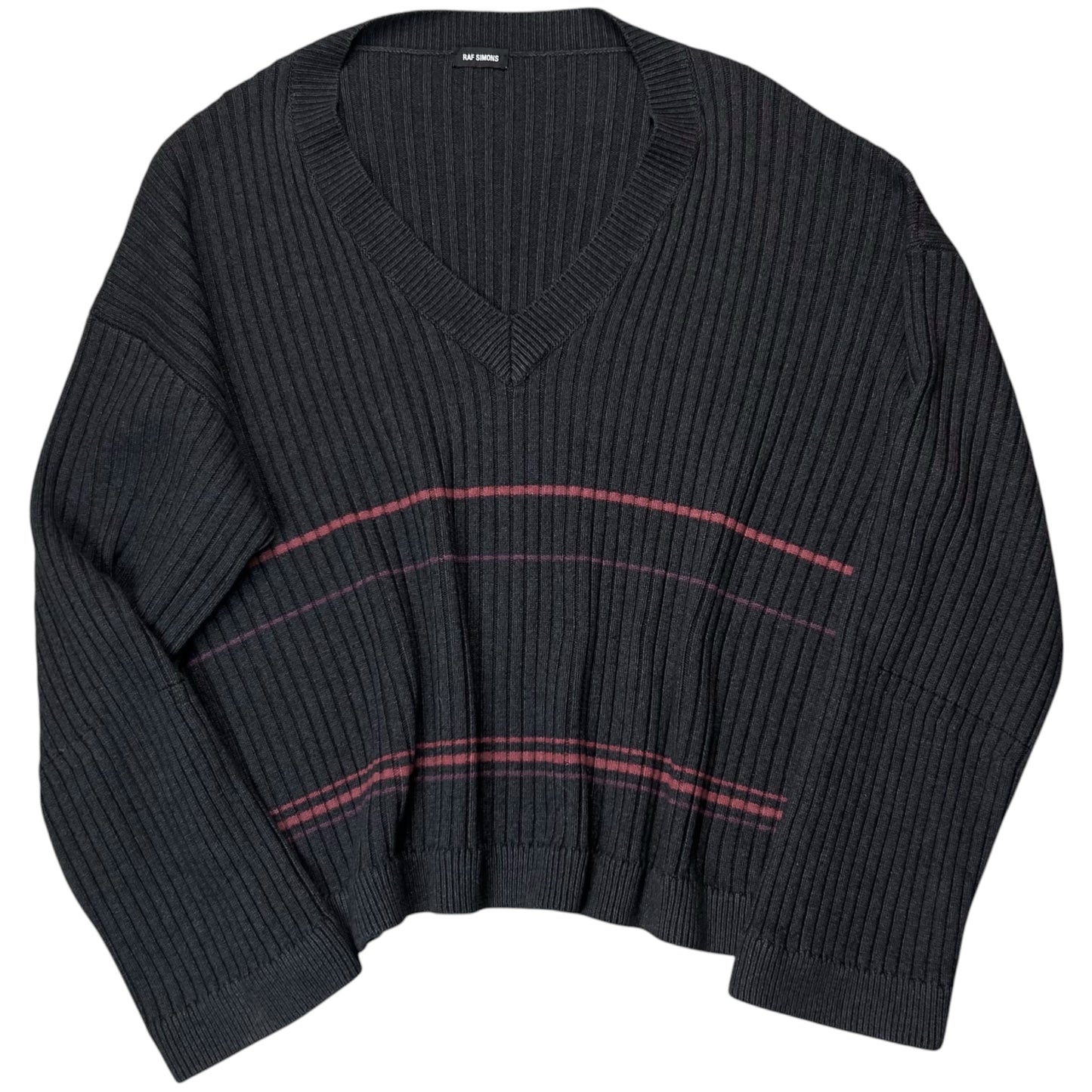 Raf Simons Slouchy Fisherman Stripe Knit Sweater - SS18
