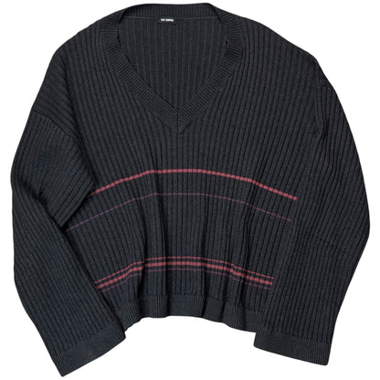 Raf Simons Slouchy Fisherman Stripe Knit Sweater - SS18