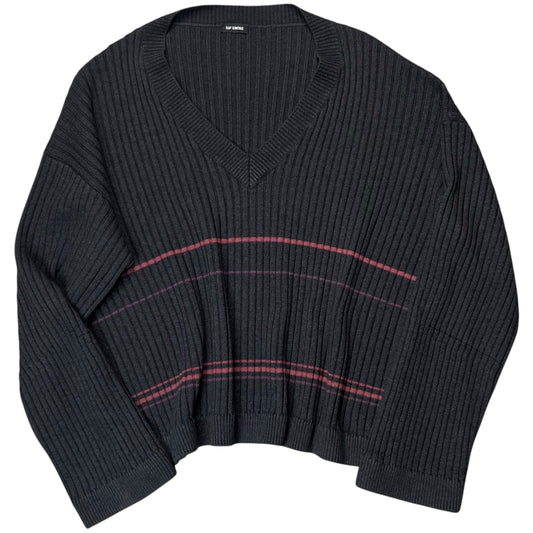Raf Simons Slouchy Fisherman Stripe Knit Sweater - SS18