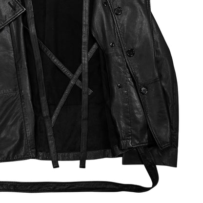 Ann Demeulemeester Bondage Multi Breasted Leather Jacket - AW10