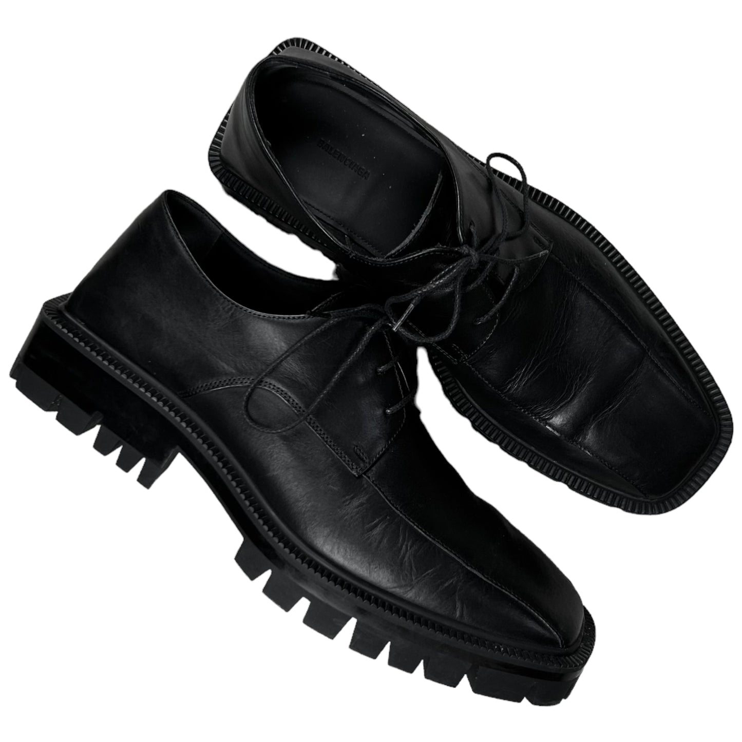 Balenciaga Chunky Squared Lug Sole Derbies - AW18