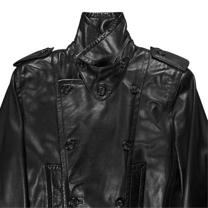 Gucci by Tom Ford Military Leather Peacoat - AW96