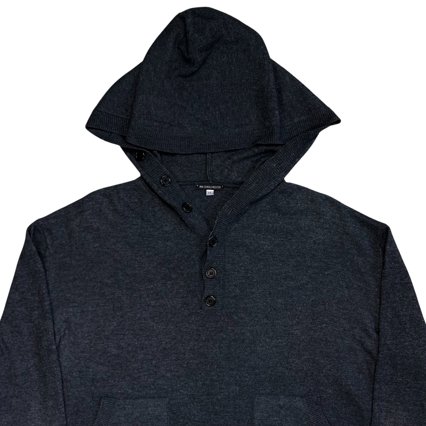 Ann Demeulemeester Buttoned Cashmere Hoodie