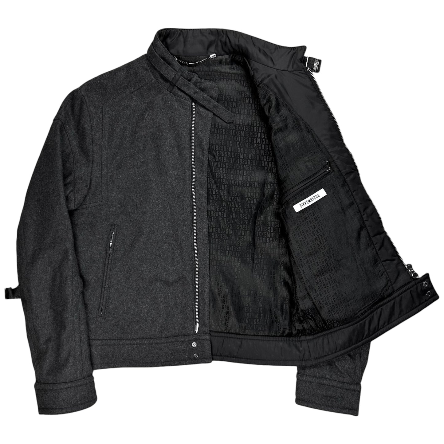 Dirk Bikkembergs Multi Belted Wool Flight Jacket