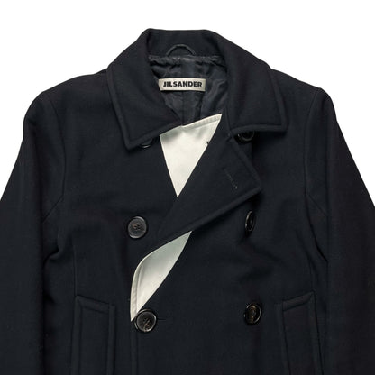 Jil Sander Contrast Collar Cashmere Coat - 90s