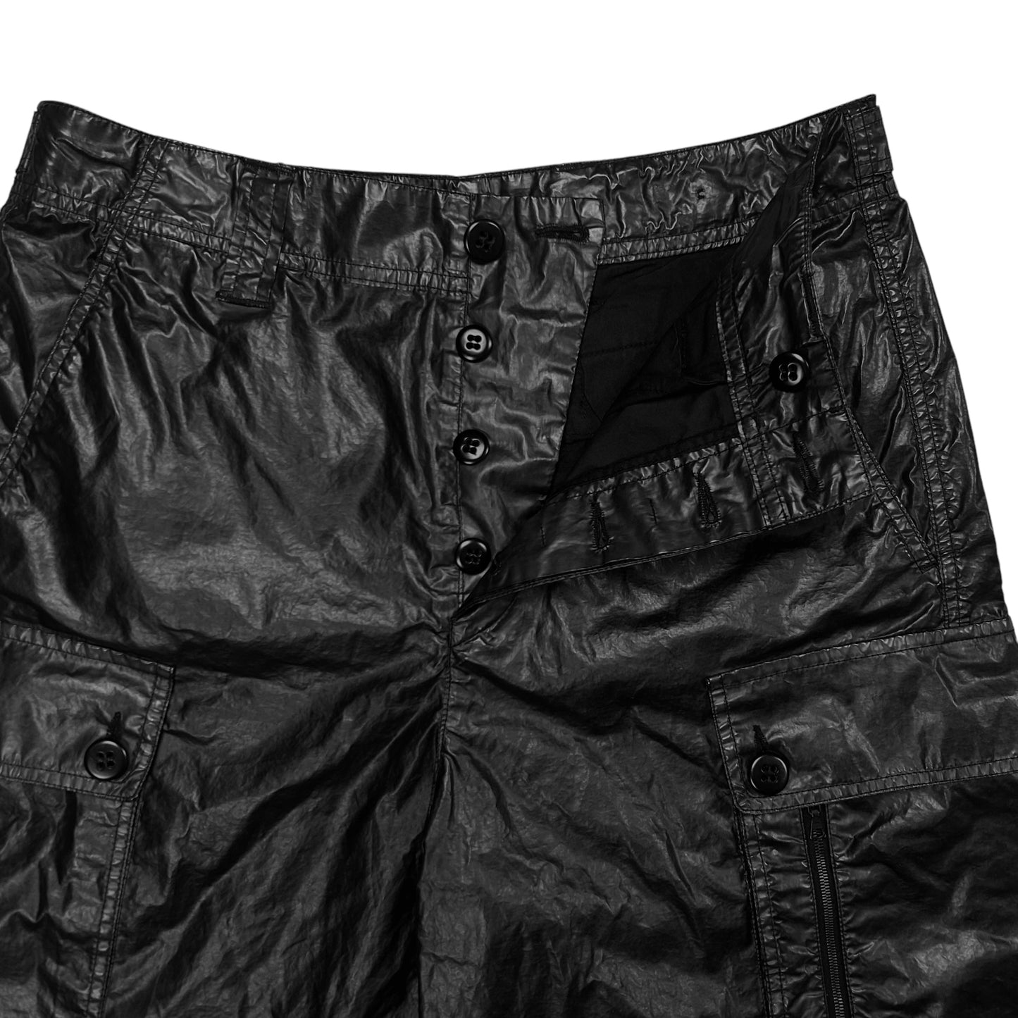 Dries Van Noten Glossy Cargo Shorts - SS20