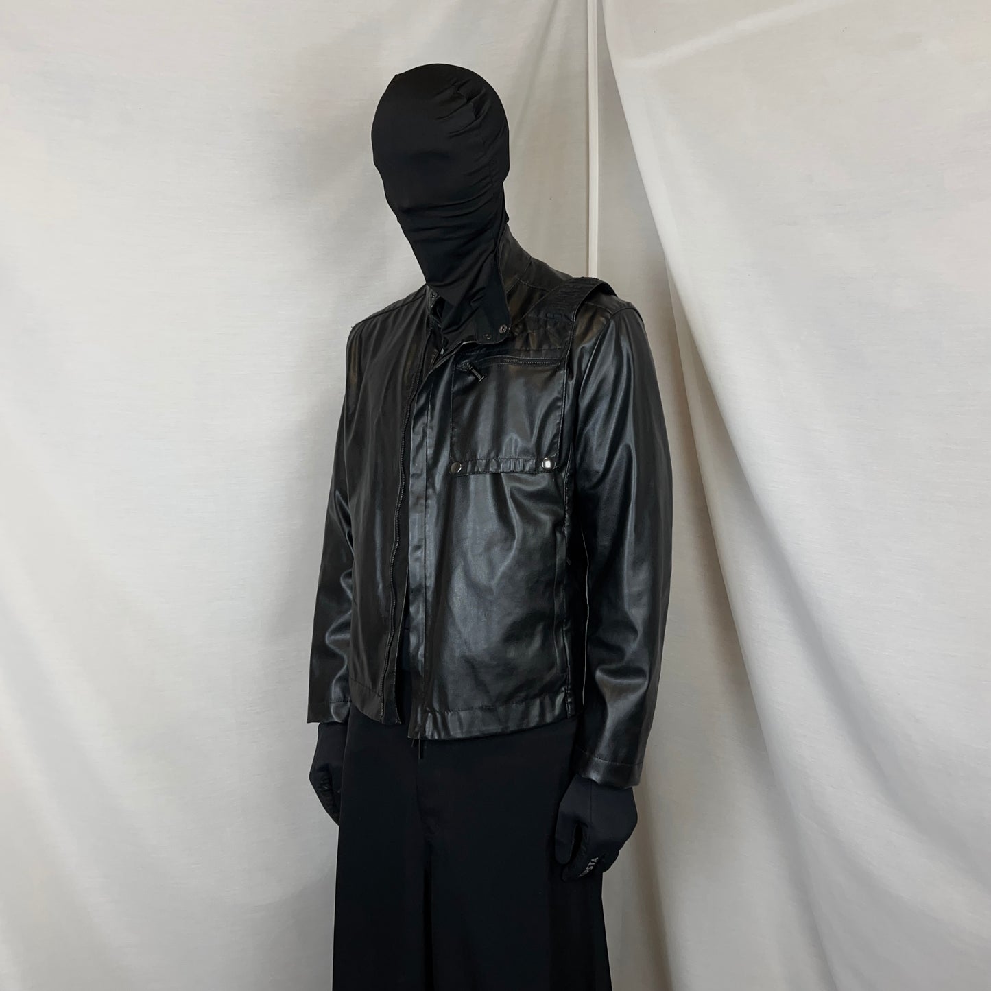 Dirk Bikkembergs Chest Strap Pocket Racer PVC Jacket