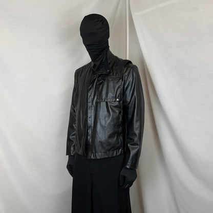 Dirk Bikkembergs Chest Strap Pocket Racer PVC Jacket