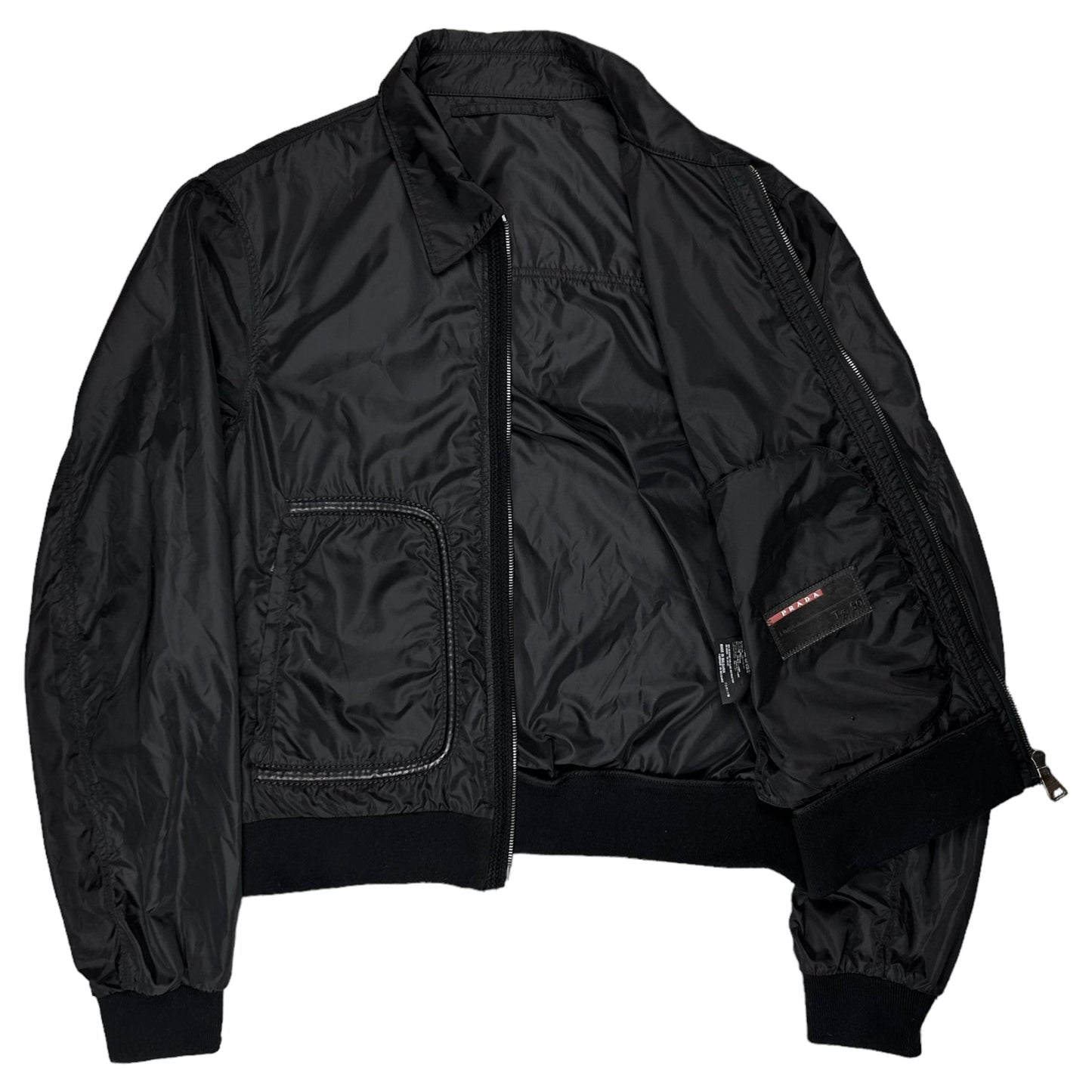 Prada Leather Piped Pockets Work Jacket - SS10