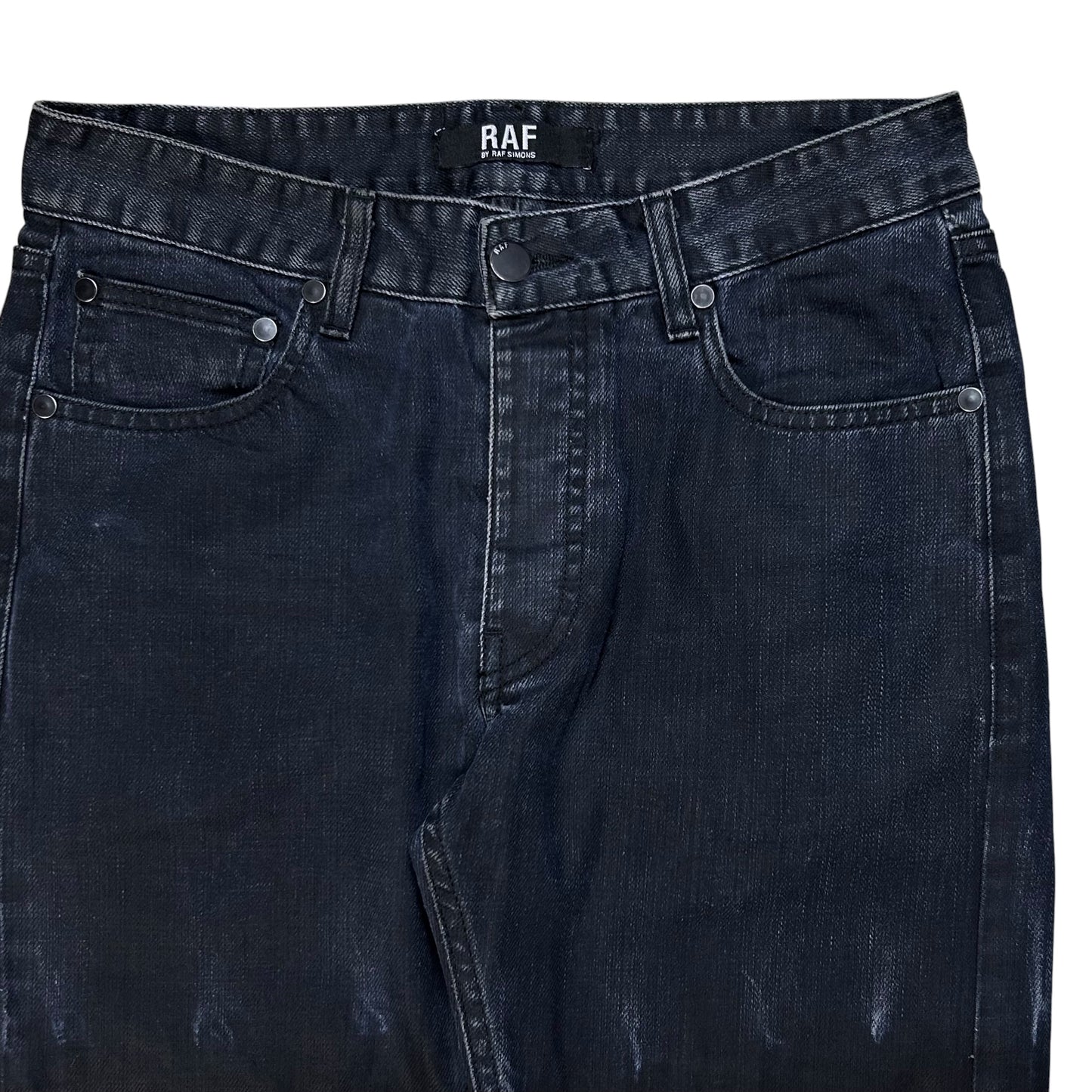 RAF by Raf Simons Knee Bleached Skinny Jeans - AW09